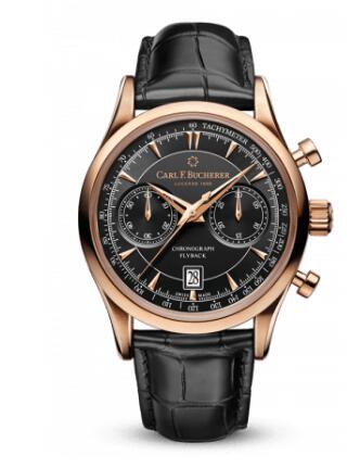 Carl F. Bucherer Manero Flyback Rose Gold Black Replica Watch 00.10919.03.33.01