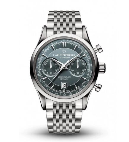 Carl F. Bucherer Manero Flyback Stainless Steel Grey Bracelet Replica Watch 00.10919.08.93.21