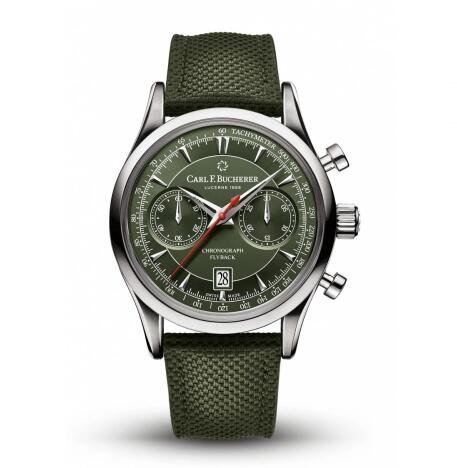 Carl F. Bucherer Manero Flyback Stainless Steel Green Replica Watch 00.10919.08.93.98