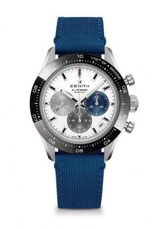 Replica Zenith Chronomaster Sport Stainless Steel Silver Canvas Watch 03.3100.3600/69.C823