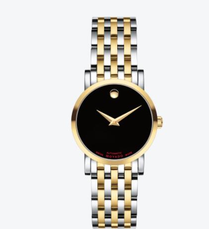 Movado Red Label Women Stainless Steel and Yellow gold PVD-finished Automatic Watch Replica 0607011