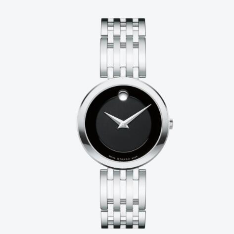 Movado Esperanza Women Stainless Steel Watch with Black Dial Replica 0607051