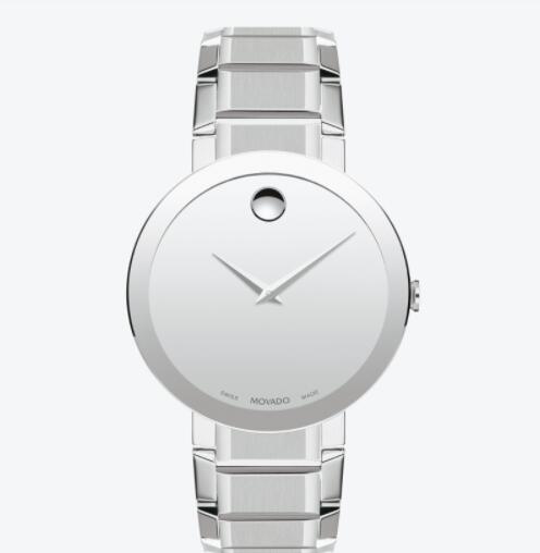 Replica Movado Sapphire Men Stainless Steel Watch With Silver Dial 0607178