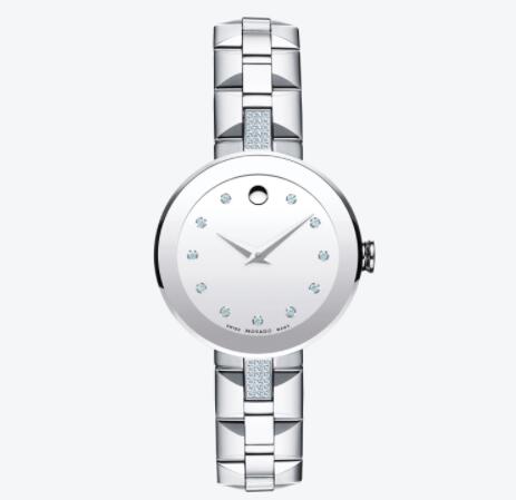Movado Women Sapphire Diamond Watch Replica 0607193