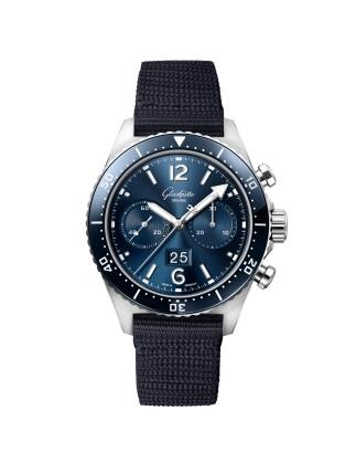 Replica Glashütte Original SeaQ Chronograph Stainless Steel Blue Textile Pin Watch 1-37-23-02-81-09 Replica Glashütte Original SeaQ Chronograph Stainless Steel Blue Textile Pin Watch 1-37-23-02-81-09