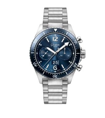 Replica Glashütte Original SeaQ Chronograph Stainless Steel Blue Bracelet Watch 1-37-23-02-81-70