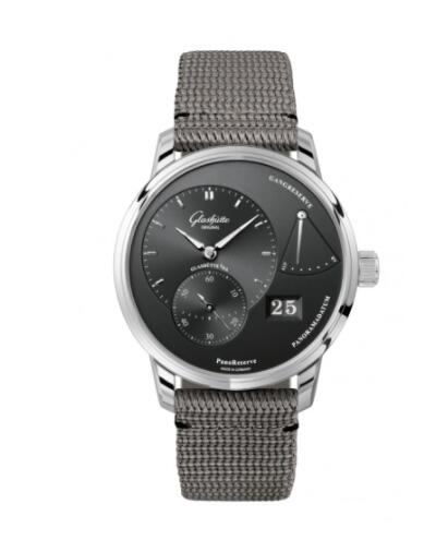 Glashütte Original PanoReserve Stainless Steel Grey Synthetic Replica Watch 1-65-01-23-12-36