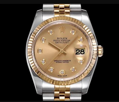 Rolex Datejust Gold Dial 116233 Replica Watch
