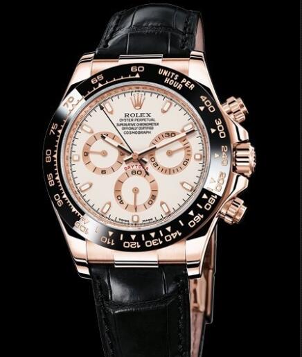 Rolex Watch Oyster Perpetual Cosmograph Daytona 116515LN Everose Gold - Ivory coloured Dial - Black Cerachrom Bezel