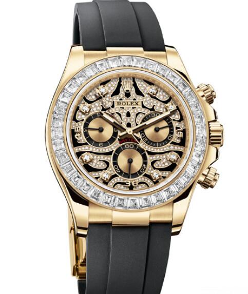 Fake Rolex Women Watch Cosmograph Daytona Oyster Perpetual 116588TBR Yellow Gold - Diamonds