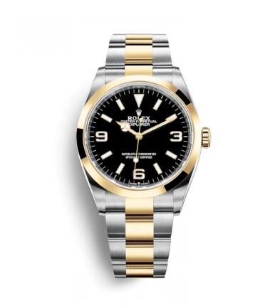 Rolex Explorer 36 Stainless Steel Yellow Gold Replica Watch 124273-0001