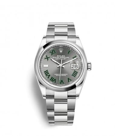 Rolex Datejust 36 Stainless Steel / Domed / Slate – Roman / Oyster Replica Watch 126200-0018 Rolex Datejust 36 Stainless Steel / Domed / Slate – Roman / Oyster Replica Watch 126200-0018