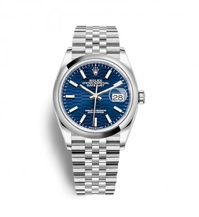 Rolex Datejust 36 Stainless Steel / Domed / Blue – Fluted / Jubilee Replica Watch 126200-0021