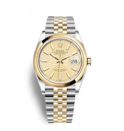 Rolex Datejust 36 Stainless Steel / Yellow Gold / Smooth / Golden – Fluted / Jubilee Replica Watch 126203-0039 Rolex Datejust 36 Stainless Steel / Yellow Gold / Smooth / Golden – Fluted / Jubilee Replica Watch 126203-0039