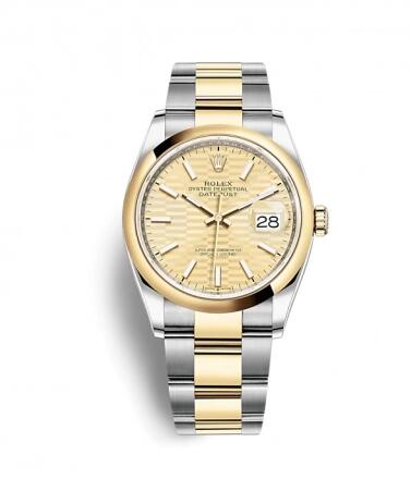Rolex Datejust 36 Stainless Steel / Yellow Gold / Smooth / Golden – Fluted / Oyster Replica Watch 126203-0040 Rolex Datejust 36 Stainless Steel / Yellow Gold / Smooth / Golden – Fluted / Oyster Replica Watch 126203-0040