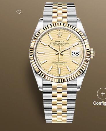 Rolex Datejust 36 Stainless Steel Yellow Gold Fluted Champagne – Fluted Jubilee Fake Watch 126233-0039