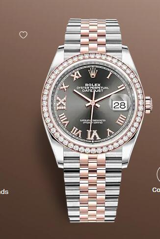 Replica Rolex Datejust 36 Watch Everose Rolesor combination of Oystersteel and 18 ct Everose gold 126281RBR-0011