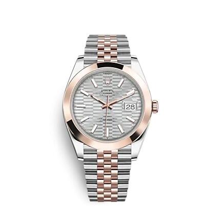Rolex Datejust 41 Rolesor Everose Smooth Jubilee Silver Fluted Replica Watch 126301-0018 Rolex Datejust 41 Rolesor Everose Smooth Jubilee Silver Fluted Replica Watch 126301-0018