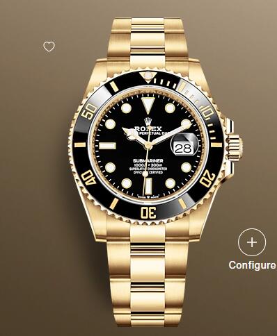 Rolex Submariner Date Watch Replica 18 ct yellow gold 126618LN-0002