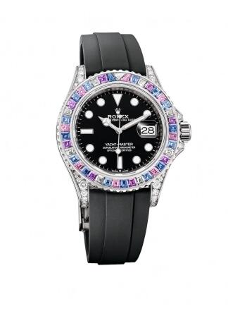 Rolex Yacht-Master 40 White Gold Diamond Sapphire Replica Watch 126679SABR-0001