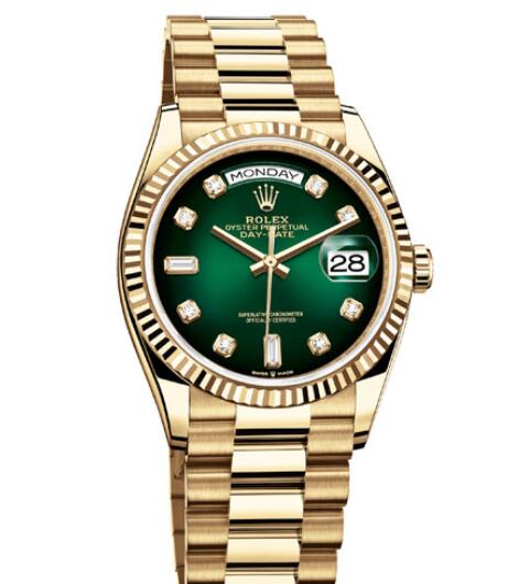 Fake Rolex Women Watch Datejust 36 Oyster Perpetual 128238 Yellow Gold - Diamond Indexes