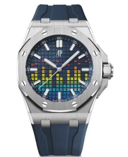 Audemars Piguet Royal Oak Offshore Selfwinding Music Edition Titanium Blue Replica Watch 15600TI.OO.A343CA.01