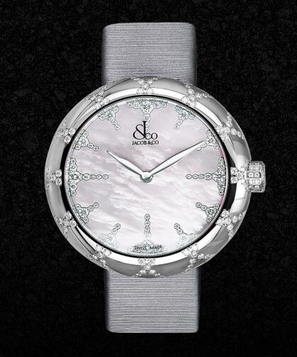 Jacob & Co. Brilliant Half Pavé Snow – 38mm Replica Watch 210.020.10.RZ.LZ.3NS