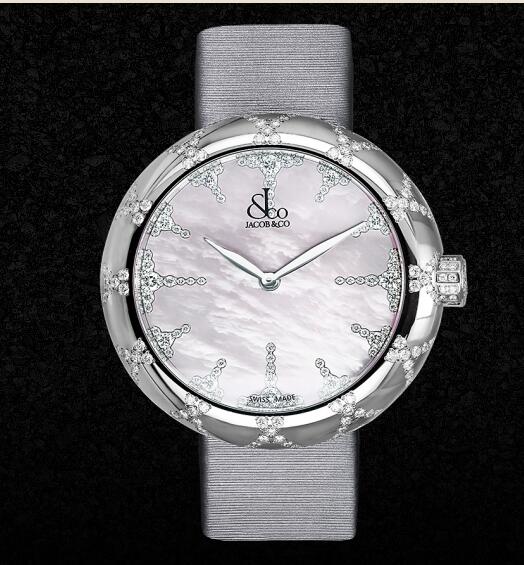 Jacob & Co. Brilliant Half Pavé Snow –44mm Replica Watch 210.030.10.RZ.LZ.3NS