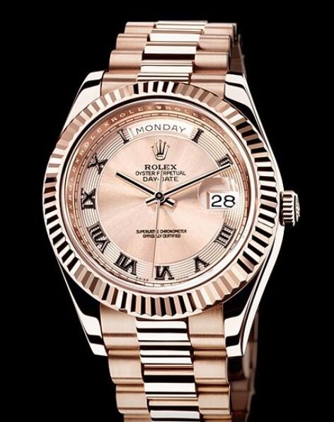 Rolex Replica Watch Oyster Perpetual Day-Date II 218235-83215 Everose gold