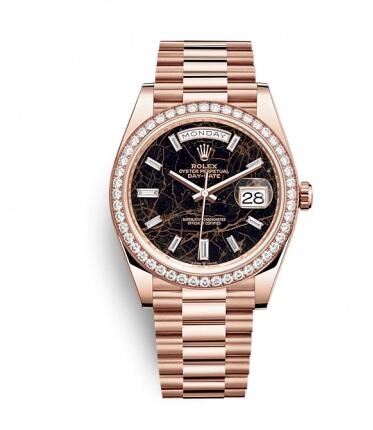 Rolex Day-Date 40 Everose Diamond Eisenkiesel Replica Watch 228345rbr-0016 Rolex Day-Date 40 Everose Diamond Eisenkiesel Replica Watch 228345rbr-0016