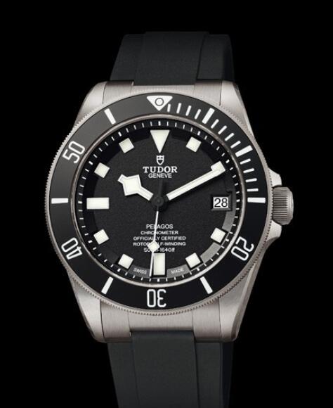 Replica Tudor Watch Tudor Pelagos 25600TN Titanium - Black Dial - Black Rubber Bracelet