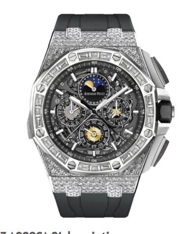 Replica Audemars Piguet Royal Oak OffShore Grande Complication White Gold Baguette Skeleton Watch 26575BC.ZZ.A002CA.01 Replica Audemars Piguet Royal Oak OffShore Grande Complication White Gold Baguette Skeleton Watch 26575BC.ZZ.A002CA.01