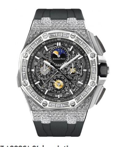 Replica Audemars Piguet Royal Oak OffShore Grande Complication White Gold Baguette Skeleton Watch 26575BC.ZZ.A002CA.01