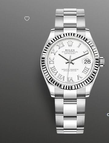 Replica Rolex Datejust 31 Watch White Rolesor combination of Oystersteel and 18 ct white gold 278274-0009