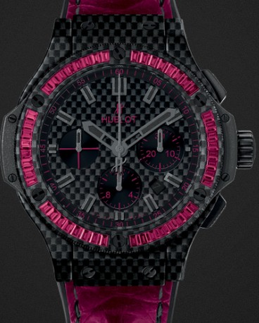 Replica Hublot Big Bang Carbon Bezel Baguette Rubies 44mm 301.QX.1730.HR.1902 Watch
