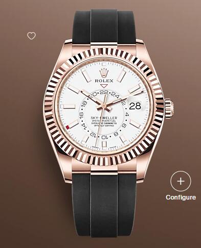 Replica Rolex Sky-Dweller Watch 18 ct Everose gold 326235-0004