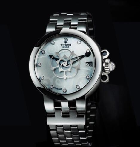 Replica Tudor women watch Clair de Rose 35700 Steel - Diamonds