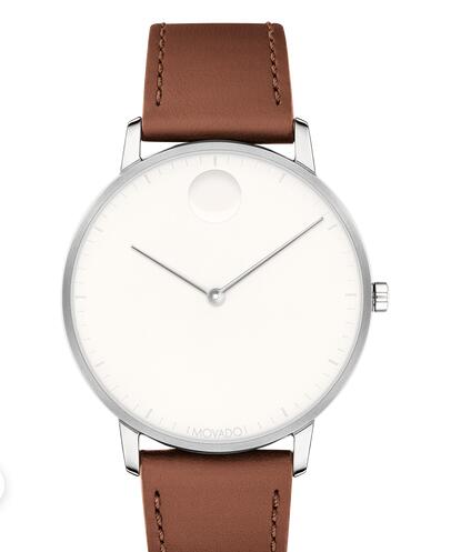 Movado Face Stainless Steel With Cognac Leather Strap 3640001 Replica Watch Cheap Price