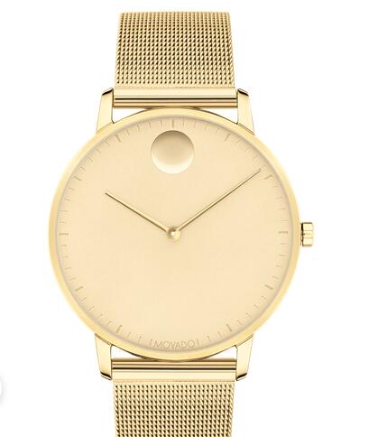 Movado Face Yellow Gold ion-plated Stainless Steel Mesh Watch 3640007 Replica Watch Cheap Price