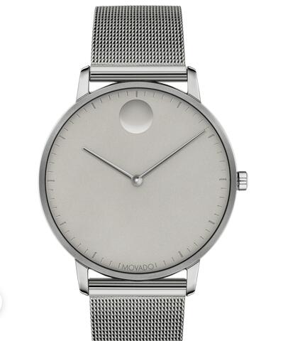 Movado Face Grey Stainless Steel Mesh Watch 3640008 Replica Watch Cheap Price