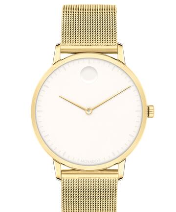 Movado Face Yellow gold ion-plated Stainless Steel Mesh Watch 3640015 Replica Watch Cheap Price