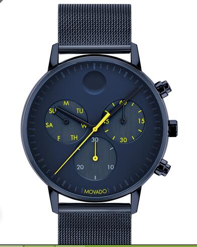 Movado Face Blue Chronograph Mesh Watch 3640051 Replica Watch Cheap Price