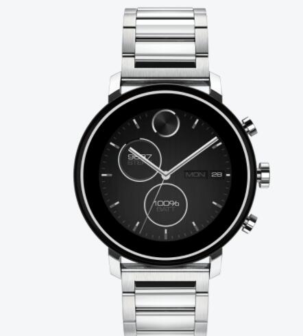 Replica Movado Connect 2.0 stainless steel smart watch with silver stainless steel bracelet 3660035