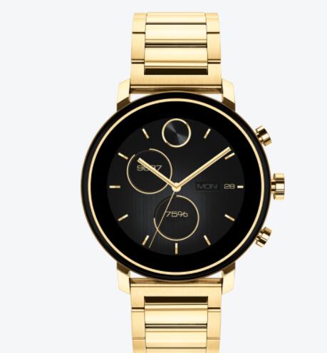 Replica Movado Connect 2.0 pale gold smart watch with pale gold bracelet 3660036