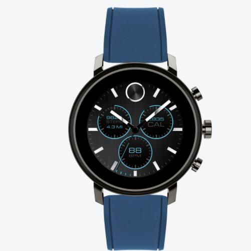 Replica Movado Connect 2.0 Smartwatch on Blue Silicone Strap 3660039