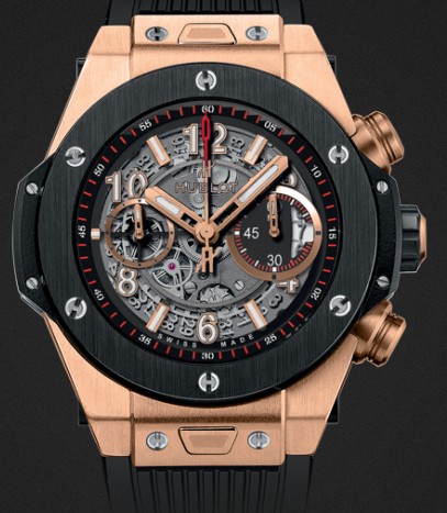 Replica Hublot Big Bang Unico King Gold Ceramic 45mm 411.OM.1180.RX Watch