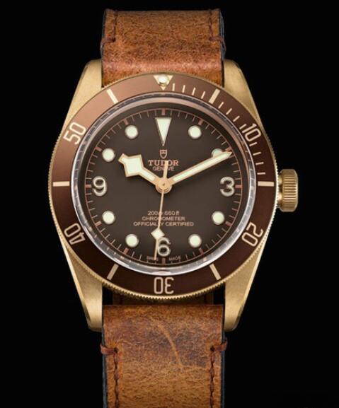 Replica Tudor Watch Tudor Heritage Black Bay Bronze 79250BM Bronze - Brown Dial - Aged Leather Strap