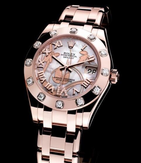 Replica Rolex Watches for Women Watch Rolex Datejust Special Edition Oyster Perpetual 81315-72845 Everose Gold - White Mother-of-Pearl Dial