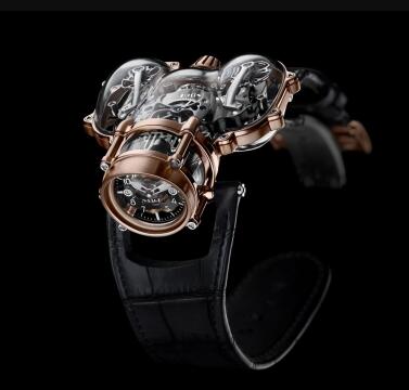 MB&F Horological Machine N°9 HM9 Sapphire Vision Red Gold Black Replica Watch 91.SRL.BL