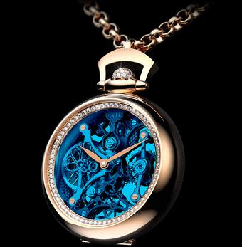 Replica Jacob & Co. Brilliant Watch Pendant Blue BS200.40.RD.QB.A